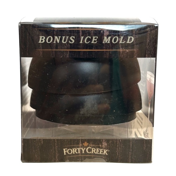Forty Creek Whisky Ice Molds Dome Ball Bar Mixology Old Pal Drink Black White - Picture 6 of 9